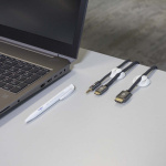 Nedis Cable Management | Cable Clip | Click and Go | 4 pcs | Number of slots: 3 Slots | Maximum cable thickness: 5.3 mm | TPE | White Nedis Cable Management | Cable Clip | Click and Go | 4 pcs | Number of slots: 3 Slots | Maximum cable thickness: 5.3 mm | TPE | White