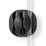 Nedis Cable Management | Cable Clip | Click and Go | 4 pcs | Number of slots: 3 Slots | Maximum cable thickness: 5.3 mm | TPE | Black Nedis Cable Management | Cable Clip | Click and Go | 4 pcs | Number of slots: 3 Slots | Maximum cable thickness: 5.3 mm | TPE | Black