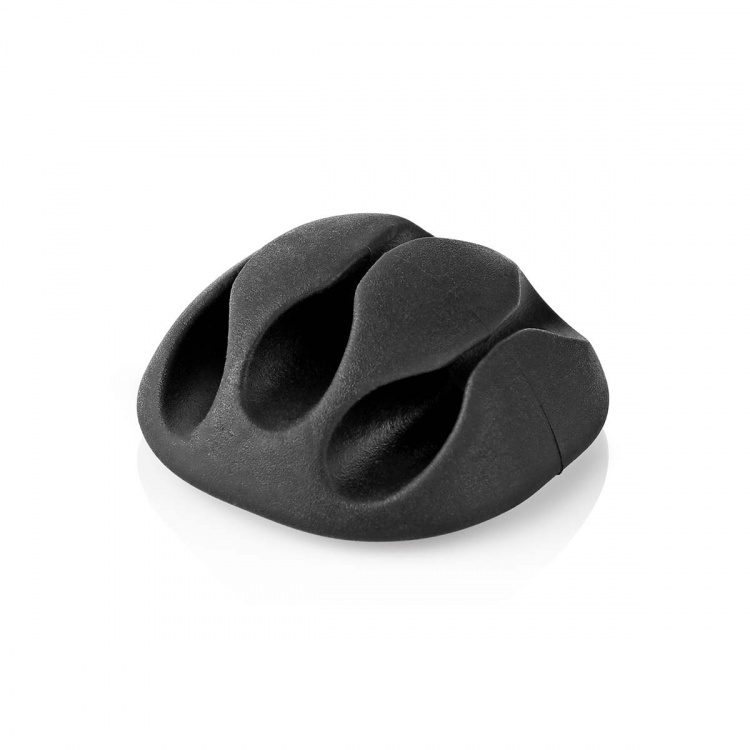 Nedis Cable Management | Cable Clip | Click and Go | 4 pcs | Number of slots: 3 Slots | Maximum cable thickness: 5.3 mm | TPE | Black Nedis Cable Management | Cable Clip | Click and Go | 4 pcs | Number of slots: 3 Slots | Maximum cable thickness: 5.3 mm | TPE | Black