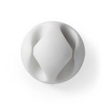 Nedis Cable Management | Cable Clip | Click and Go | 6 pcs | Number of slots: 2 Slots | Maximum cable thickness: 5.3 mm | TPE | White