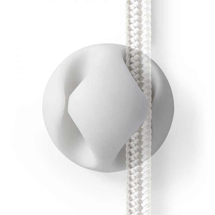 Nedis Cable Management | Cable Clip | Click and Go | 6 pcs | Number of slots: 2 Slots | Maximum cable thickness: 5.3 mm | TPE | White