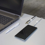 Nedis Cable Management | Cable Clip | Click and Go | 6 pcs | Number of slots: 2 Slots | Maximum cable thickness: 5.3 mm | TPE | White