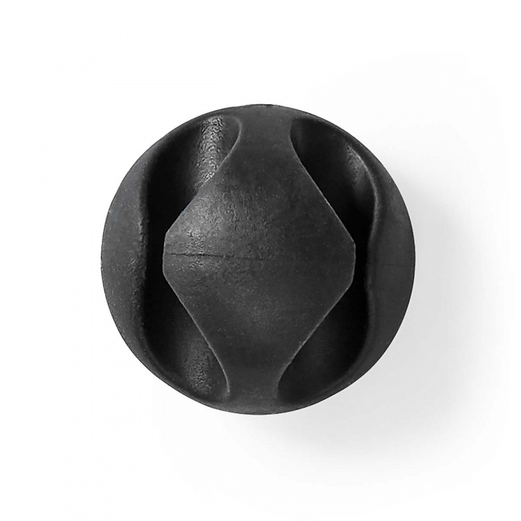 Nedis Cable Management | Cable Clip | Click and Go | 6 pcs | Number of slots: 2 Slots | Maximum cable thickness: 5.3 mm | TPE | Black Nedis Cable Management | Cable Clip | Click and Go | 6 pcs | Number of slots: 2 Slots | Maximum cable thickness: 5.3 mm | TPE | Black