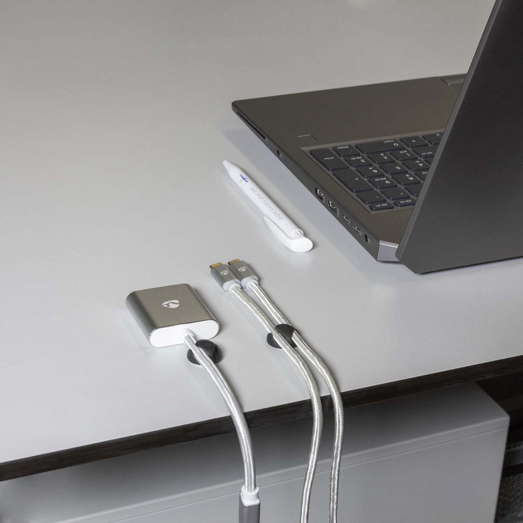 Nedis Cable Management | Cable Clip | Click and Go | 6 pcs | Number of slots: 2 Slots | Maximum cable thickness: 5.3 mm | TPE | Black Nedis Cable Management | Cable Clip | Click and Go | 6 pcs | Number of slots: 2 Slots | Maximum cable thickness: 5.3 mm | TPE | Black