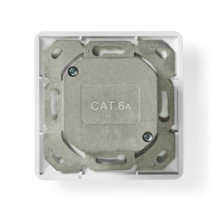 Nedis Network Wall Box | Flush Mount | 2 port(s) | CAT6a | Straight | Female | Gold Plated | PVC | White | Box Nedis Network Wall Box | Flush Mount | 2 port(s) | CAT6a | Straight | Female | Gold Plated | PVC | White | Box