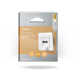 Nedis Network Wall Box | Flush Mount | 2 port(s) | CAT6 | Straight | Female | Gold Plated | PVC | White | Box Nedis Network Wall Box | Flush Mount | 2 port(s) | CAT6 | Straight | Female | Gold Plated | PVC | White | Box