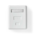 Nedis Network Wall Box | On-Wall | 1 port(s) | STP CAT6 | Straight | Female | Gold Plated | PVC | White | Envelope