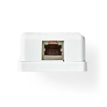 Nedis Network Wall Box | On-Wall | 1 port(s) | STP CAT6 | Straight | Female | Gold Plated | PVC | White | Envelope