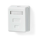 Nedis Network Wall Box | On-Wall | 1 port(s) | STP CAT6 | Straight | Female | Gold Plated | PVC | White | Envelope