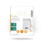 Nedis Network Wall Box | On-Wall | 1 port(s) | STP CAT6 | Straight | Female | Gold Plated | PVC | White | Envelope