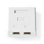 Nedis Network Wall Box | Surface Mount | 2 port(s) | STP CAT6 | Straight | Female | Gold Plated | PVC | White | Envelope Nedis Network Wall Box | Surface Mount | 2 port(s) | STP CAT6 | Straight | Female | Gold Plated | PVC | White | Envelope