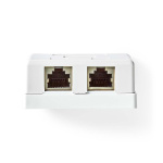 Nedis Network Wall Box | Surface Mount | 2 port(s) | STP CAT6 | Straight | Female | Gold Plated | PVC | White | Envelope Nedis Network Wall Box | Surface Mount | 2 port(s) | STP CAT6 | Straight | Female | Gold Plated | PVC | White | Envelope