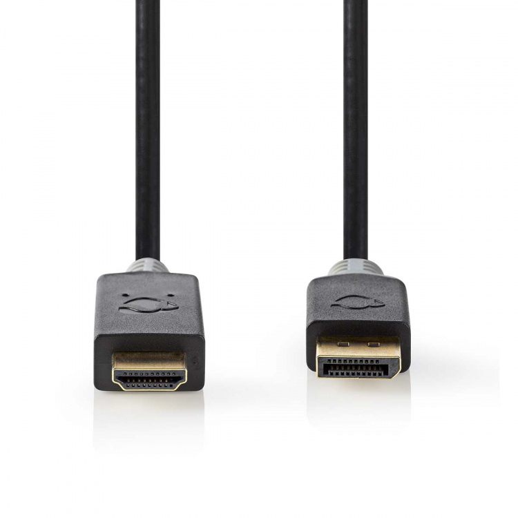 Nedis DisplayPort Cable | DisplayPort Male | HDMI™ Connector | 4K@30Hz | Gold Plated | 3.00 m | Round | PVC | Anthracite | Box Nedis DisplayPort Cable | DisplayPort Male | HDMI™ Connector | 4K@30Hz | Gold Plated | 3.00 m | Round | PVC | Anthracite | Box
