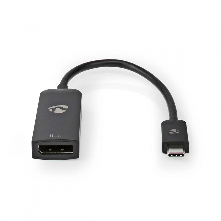 Nedis USB Adapter | USB 3.2 Gen 1 | USB-C™ Male | DisplayPort Female | 0.20 m | Round | Nickel Plated | PVC | Black | Box Nedis USB Adapter | USB 3.2 Gen 1 | USB-C™ Male | DisplayPort Female | 0.20 m | Round | Nickel Plated | PVC | Black | Box