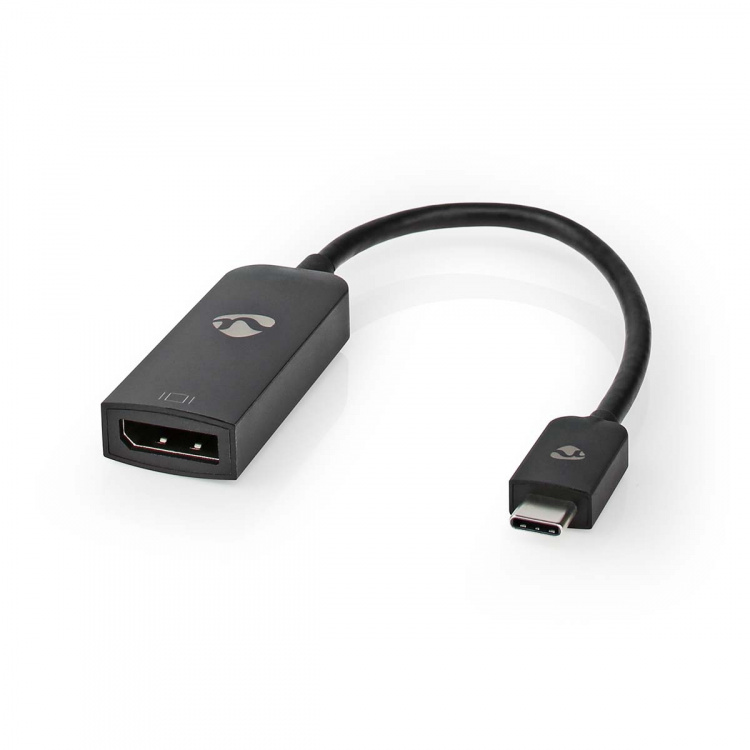Nedis USB Adapter | USB 3.2 Gen 1 | USB-C™ Male | DisplayPort Female | 0.20 m | Round | Nickel Plated | PVC | Black | Box Nedis USB Adapter | USB 3.2 Gen 1 | USB-C™ Male | DisplayPort Female | 0.20 m | Round | Nickel Plated | PVC | Black | Box