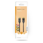 Nedis DisplayPort Cable | DisplayPort Male | DisplayPort Male | 8K@60Hz | Gold Plated | 1.00 m | Round | PVC | Black | Box