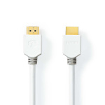 Nedis High Speed HDMI™ Cable with Ethernet | HDMI™ Connector | HDMI™ Connector | 4K@60Hz | ARC | 18 Gbps | 1.50 m | Round | PVC | White | Box Nedis High Speed HDMI™ Cable with Ethernet | HDMI™ Connector | HDMI™ Connector | 4K@60Hz | ARC | 18 Gbps | 1.50 m | Round | PVC | White | Box