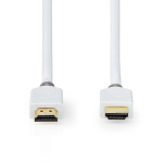 Nedis High Speed HDMI™ Cable with Ethernet | HDMI™ Connector | HDMI™ Connector | 4K@60Hz | ARC | 18 Gbps | 3.00 m | Round | PVC | White | Box