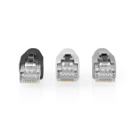 Nedis RJ45 Connector | RJ45 Pass Through | Solid/Stranded UTP CAT6 | Straight | Gold Plated | 10 pcs | Polycarbonate | Black / Grey / White | Box