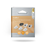 Nedis RJ45 Connector | RJ45 Pass Through | Solid/Stranded FTP CAT6a | Straight | Gold Plated | 10 pcs | Polycarbonate | Black / Grey / White | Box Nedis RJ45 Connector | RJ45 Pass Through | Solid/Stranded FTP CAT6a | Straight | Gold Plated | 10 pcs | Polycarbonate | Black / Grey / White | Box