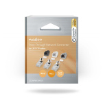 Nedis RJ45 Connector | RJ45 Pass Through | Solid/Stranded FTP CAT7 | Straight | Gold Plated | 10 pcs | PVC | Black / Grey / White | Box