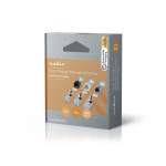 Nedis RJ45 Connector | RJ45 Pass Through | Solid/Stranded FTP CAT7 | Straight | Gold Plated | 10 pcs | Polycarbonate | Black / Grey / White | Box Nedis RJ45 Connector | RJ45 Pass Through | Solid/Stranded FTP CAT7 | Straight | Gold Plated | 10 pcs | Polycarbonate | Black / Grey / White | Box