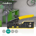 Nedis Crimp pliers | CAT5 / CAT5e / CAT6 / CAT6a / CAT7 / RJ12 / RJ45 | Cutting / Plier / Stripping | Rubber / Steel | Black / Yellow Nedis Crimp pliers | CAT5 / CAT5e / CAT6 / CAT6a / CAT7 / RJ12 / RJ45 | Cutting / Plier / Stripping | Rubber / Steel | Black / Yellow