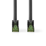 Nedis CAT7 Cable | S/FTP | RJ45 Male | RJ45 Male | 5.00 m | Round | LSZH | Black | Envelope