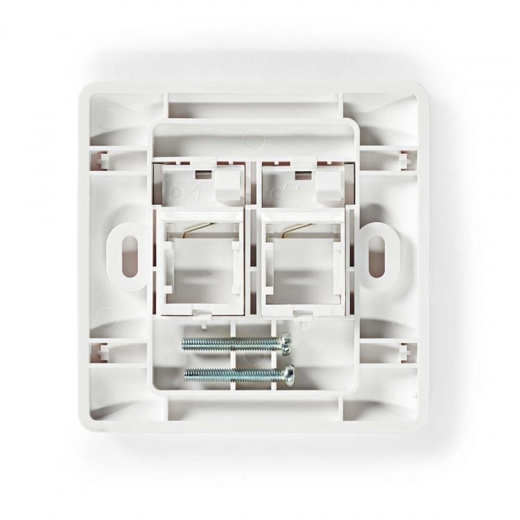 Nedis Network Keystone Face Plate | Face Plate RJ45 | 2 port(s) | ABS | White | Envelope