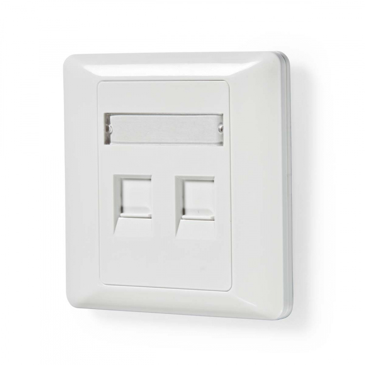Nedis Network Keystone Face Plate | Face Plate RJ45 | 2 port(s) | ABS | White | Envelope