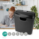 Nedis Paper Shredder | 6x A4 pages | 10 l | Safety standard: DIN 2 | 190 W | Black
