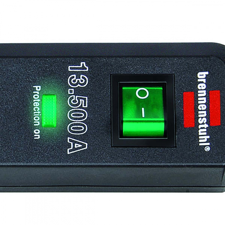 brennenstuhl Surge Protected Extension Socket Eco-Line 6-Way1.50 m - Plug With Earth Contact / Type F (CEE 7/7)