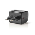 Nedis Power Socket Adapter | Type C (CEE 7/16) | 100 - 240 V AC 50/60 Hz | 12 V DC | 6 W | Mains Powered | 0.3 A | Black | Plastic