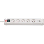 Bremounta socket strip 5-way with 2 USB charging sockets white 3.00 m H05VV-F 3G1.5