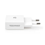 Nedis Wall Charger | Quick charge feature | 1x 2.4 A | Number of outputs: 1 | USB-A | USB Type-C™ (Loose) Cable | 1.00 m | Single Voltage Output | White
