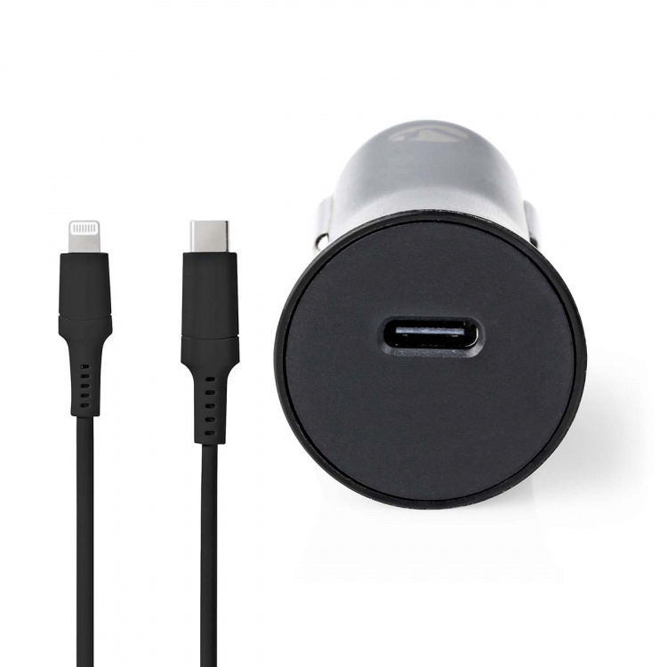 Nedis Car Charger | 1.67 / 2.22 / 3.0 A | Number of outputs: 1 | Port type: USB-C™ | Lightning 8-Pin (Loose) Cable | 1.00 m | Automatic Voltage Selection Nedis Car Charger | 1.67 / 2.22 / 3.0 A | Number of outputs: 1 | Port type: USB-C™ | Lightning 8-Pin (Loose) Cable | 1.00 m | Automatic Voltage Selection
