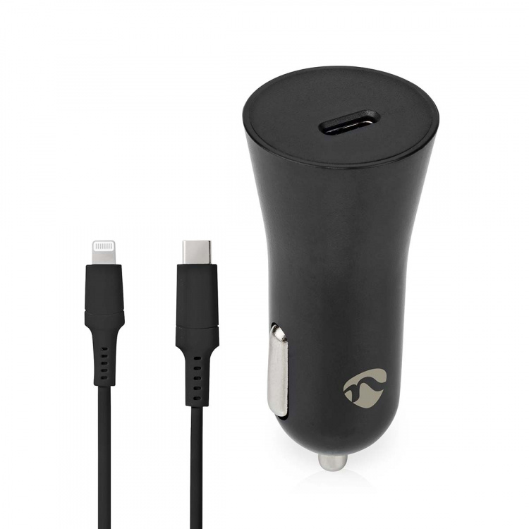 Nedis Car Charger | 1.67 / 2.22 / 3.0 A | Number of outputs: 1 | Port type: USB-C™ | Lightning 8-Pin (Loose) Cable | 1.00 m | Automatic Voltage Selection Nedis Car Charger | 1.67 / 2.22 / 3.0 A | Number of outputs: 1 | Port type: USB-C™ | Lightning 8-Pin (Loose) Cable | 1.00 m | Automatic Voltage Selection
