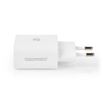 Nedis Wall Charger | PD3.0 20W | Quick charge feature | 1.67 / 2.22 / 3.0 A | Number of outputs: 1 | USB-C™ | Lightning 8-Pin (Loose) Cable | 1.00 m | Automatic Voltage Selection | White