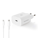 Nedis Wall Charger | PD3.0 20W | Quick charge feature | 1.67 / 2.22 / 3.0 A | Number of outputs: 1 | USB-C™ | Lightning 8-Pin (Loose) Cable | 1.00 m | Automatic Voltage Selection | White
