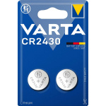Varta Lithium Button Cell Battery CR2430 | 3 V DC | 290 mAh | 2-Blister | Silver