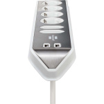brennenstuhl Estilo 6-way corner socket strip with high-quality stainless steel surface for kitchen and office (desk socket with 4x protective contact sockets, 2x Euro sockets, incl. USB charging function) silver / white brennenstuhl Estilo 6-way corner socket strip with high-quality stainless steel surface for kitchen and office (desk socket with 4x protective contact sockets, 2x Euro sockets, incl. USB charging function) silver / white