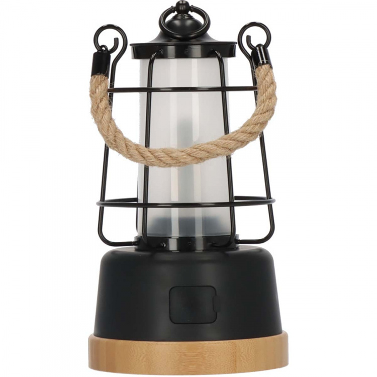 brennenstuhl Rechargeable camping lamp CAL 1 with hemp rope and bamboo base (370 lm, IP44, burn time up to 75h, dimmable, adjustable light color)