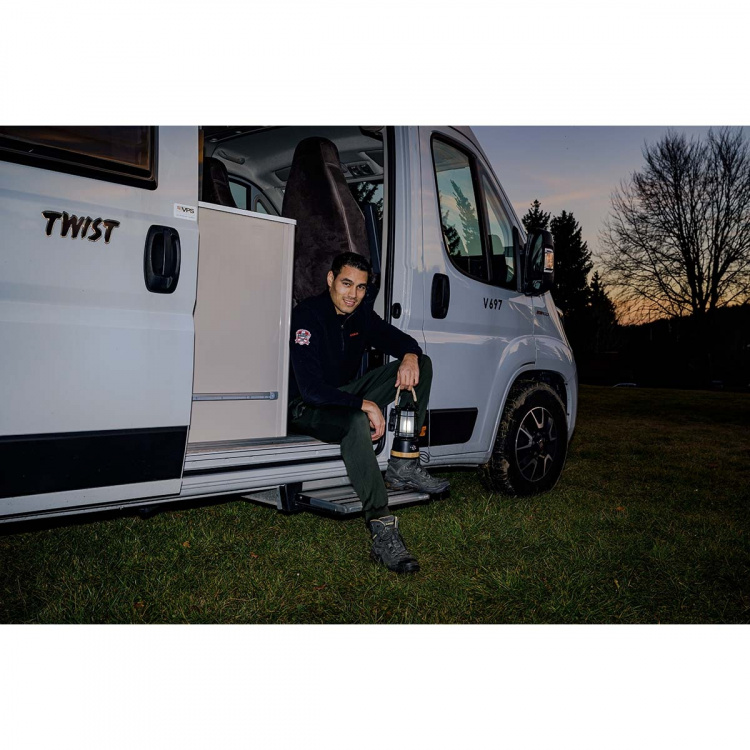 brennenstuhl Rechargeable camping lamp CAL 1 with hemp rope and bamboo base (370 lm, IP44, burn time up to 75h, dimmable, adjustable light color)