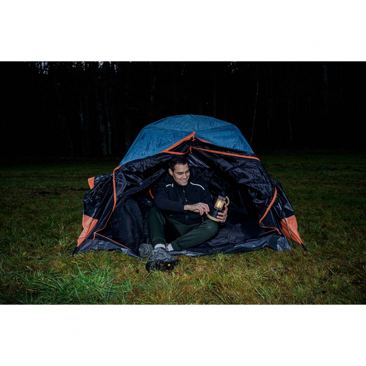 brennenstuhl Rechargeable camping lamp CAL 1 with hemp rope and bamboo base (370 lm, IP44, burn time up to 75h, dimmable, adjustable light color)