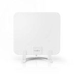 Nedis Indoor HDTV Antenna | Active | FM / UHF / VHF | Reception range: 0-25 km | LTE700 | Gain: 30 dB | ABS | White Nedis Indoor HDTV Antenna | Active | FM / UHF / VHF | Reception range: 0-25 km | LTE700 | Gain: 30 dB | ABS | White