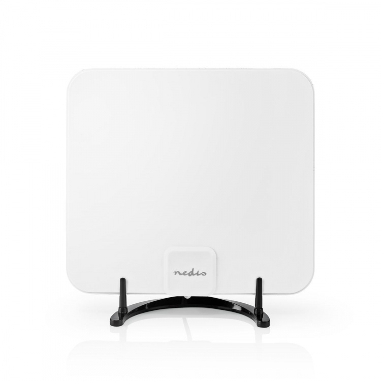 Nedis Indoor HDTV Antenna | Active | FM / UHF / VHF | Reception range: 0-25 km | LTE700 | Gain: 30 dB | ABS | White Nedis Indoor HDTV Antenna | Active | FM / UHF / VHF | Reception range: 0-25 km | LTE700 | Gain: 30 dB | ABS | White