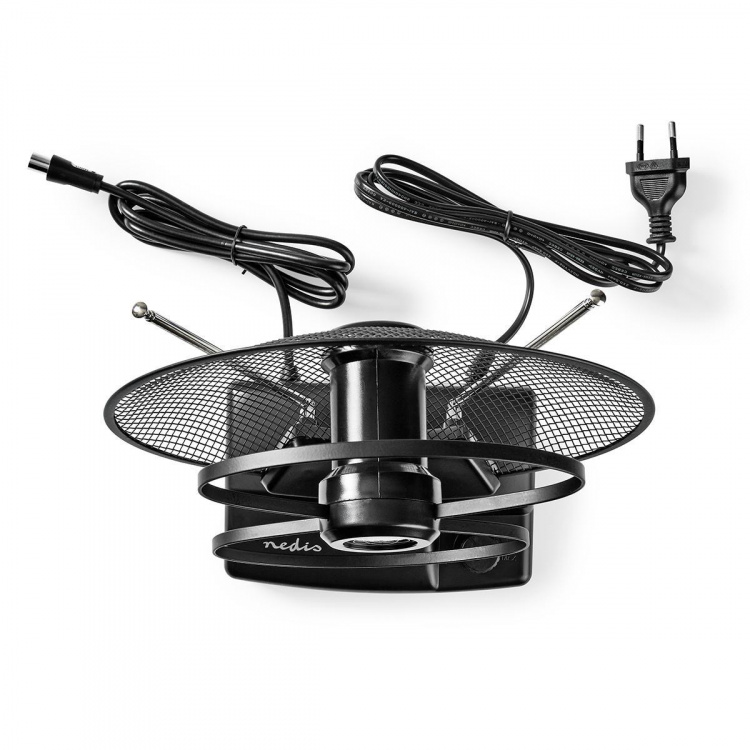 Nedis Indoor HDTV Antenna | Active | FM / UHF / VHF | Reception range: 0-25 km | LTE700 | Gain: 36 dB | Gain control | ABS | Black Nedis Indoor HDTV Antenna | Active | FM / UHF / VHF | Reception range: 0-25 km | LTE700 | Gain: 36 dB | Gain control | ABS | Black