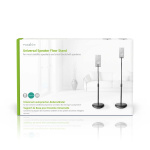 Nedis Speaker Mount | Compatible with: Universal | Floor | 4.5 kg | Height Adjustable | ABS / Steel | Black