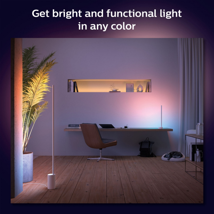 Philips Hue Gradient Signe Golvlampa Vit Philips Hue Gradient Signe Golvlampa Vit
