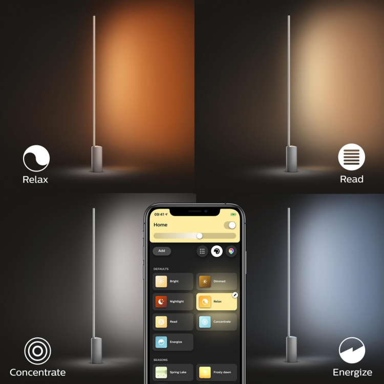 Philips Hue Gradient Signe Golvlampa Wh/Color Svart Philips Hue Gradient Signe Golvlampa Wh/Color Svart